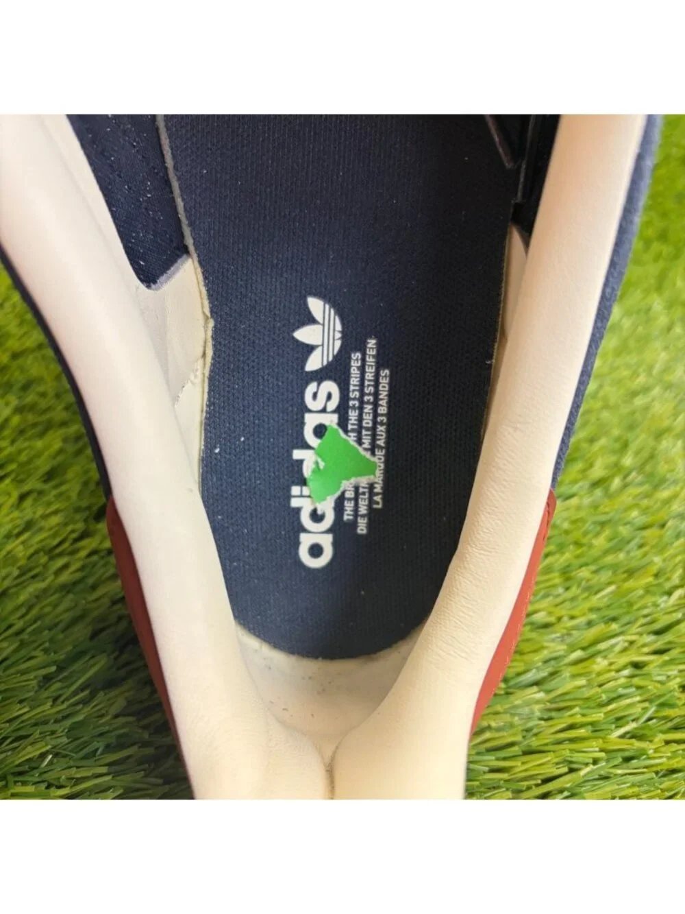 Adidas Gazelle Indoor Mens Size 13 Navy Blue Red Athletic Suede Shoes Sneakers